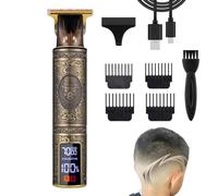 Tagliacapelli elettrici da uomo, tagliacapelli da uomo Display LCD, 3 | Tagliacapelli da Tagliacapelli per barba e viso a 3 velocità, rasoio USB ric