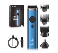 Tagliacapelli elettrico 3 in 1 macchina viso pulito multifunzione uomo tagliacapelli trimmer barba barbiere senza fili, blu