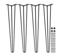 Tagliacapelli Gambe per tavoli, gambe in ferro battuto, fai-da-te, tavoli da caffè a forma di U facili da smontare, gambe semplici in metallo, divani, protezioni per pavimenti (14 pollici (35cm))