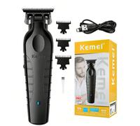 Tagliacapelli Kemei KM-2299 con distanza zero, tosatrice professionale ricaricabile per uomo, macchina per taglio di capelli elettrica, rifinitore per barba Lama,NUOVA CONFEZIONE REGALO,SCATOLA Kraft,