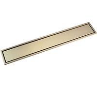 Tagliacapelli per il naso, scarico per doccia rettangolare invisibile in acciaio inossidabile 304 con inserto per piastrelle, coperchio rimovibile, scarico a pavimento con colino, spazzolato (23,6 x