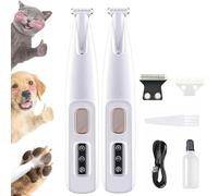 Tagliacapelli Per Zampe Per Cani Con Luce Led, Ricaricabile Impermeabile Rasoio Per Cani Per Toelettatura, Elettrico Wireless Multifunzionale Tosatrice Per Gatti Per Zampe Orecchie (Set B,2pcs)