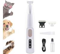 Tagliacapelli Per Zampe Per Cani Con Luce Led, Ricaricabile Impermeabile Rasoio Per Cani Per Toelettatura, Elettrico Wireless Multifunzionale Tosatrice Per Gatti Per Zampe Orecchie (Set B,1pcs)