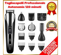 ✅Tagliacapelli PROFESSIONALE 6 in 1 Regolabarba uomo Rasoio taglia barba capelli