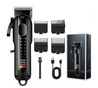 Tagliacapelli professionale da uomo con schermo a LED, 4 pettini limite batteria al litio ricaricabile, trimmer wireless per casa, barbiere, salone di taglio dei capelli