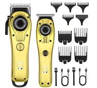 Tagliacapelli professionale da uomo, kit di rasoi senza fili con display a LED, 8 pettini di limite, tagliacapelli elettrico per bambini, kit multifunzionale per la cura dei capelli per barbiere