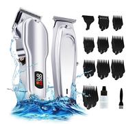 Tagliacapelli professionale da uomo, kit per taglio capelli, con lama a T, senza fili, con display a LED, regalo di compleanno per uomini e donne