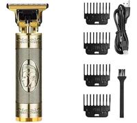 Tagliacapelli professionale da uomo, tagliacapelli, rasoio elettrico, kit per tagliare i capelli, kit per la toelettatura, regalo da uomo (oro)