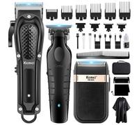 Tagliacapelli professionale per uomo set completo senza fili con trimmer a lama