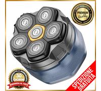 Tagliacapelli PROFESSIONALE Rasoio Testa Calva Uomo 6D Lama Doppia Flessibili