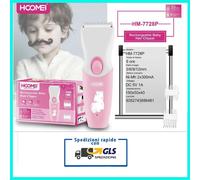TAGLIACAPELLI PROFESSIONALE RICARICABILE SENZA FILI BAMBINI CORDLESS SILENZIOSO