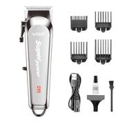 TAGLIACAPELLI SENZA FILI REGOLABARBA UOMO BATTERIA RICARICABILE RASOIO VGR V-060