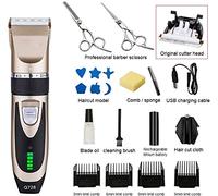Tagliacapelli, Tagliacapelli Professionali A Batteria Trimmer Per Barba Kit Per Taglio Di Capelli Elettrico Kit Di Taglio Per Capelli Ricaricabile USB Display Per Barba Per Uomo E Famiglia (Set 4)