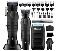 Tagliacapelli Uomo Professionale, Regolabarba, Rasoio, Kit 11 pettini, wireless