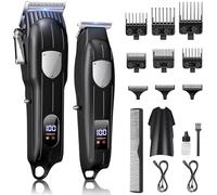 Tagliacapelli Uomo Professionale, Regolabile Set di Macchinetta per Capelli a Lama T per Barbiere Senza Fili con Display a LED, Kit Taglia Capelli USB Ricaricabile Trimmer Multifunzionale