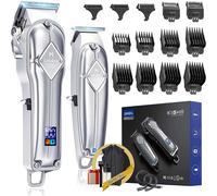 TAGLIACAPELLI UOMO PROFESSIONALE SENZA FILI RICARICABILE TRIMMER KIT ACCIAO INOX