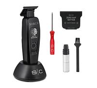 Tagliacapelli Uomo Professionale Stylecraft Saber Trimmer by Gamma Più, Regolabarba Uomo Motore Brushless, 180 Minuti di Autonomia Senza Fili, Lama Regolabile 0 Gap, Corpo in Metallo (Nero)