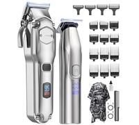 Tagliacapelli uomo professionale & T-blade, Macchinetta per capelli, Regolabarba, Tagliacapelli elettrico, set da toelettatura IPX7 impermeabile ricaricabile per uomo