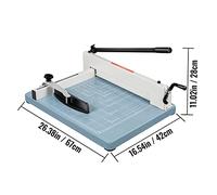 Tagliacarte manuale da 12/17 pollici Tagliacarte a ghigliottina Trituratore for impieghi gravosi da 300-500 fogli for accessori for ufficio scolastico in fabbrica Per uso fai da te(17 Inch 500 Sheets)