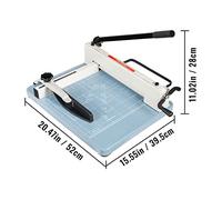 Tagliacarte manuale da 12/17 pollici Tagliacarte a ghigliottina Trituratore for impieghi gravosi da 300-500 fogli for accessori for ufficio scolastico in fabbrica Per uso fai da te(12 Inch 400 Sheets)