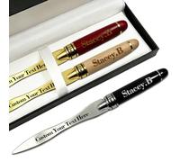 Tagliacarte personalizzato, apribuste inciso con nome, accessorio da scrivania per uomini e donne, capo, ufficio, regalo per festa del papà o compleanno