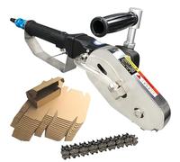 Tagliacarte pneumatico industriale per cartone ondulato - Macchina efficiente per il taglio dei bordi della carta, ideale per la rimozione degli scarti e la rifilatura di scatole di cartone.
