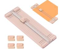 Tagliacarte | Taglierina a taglio dritto | Strumento portatile 4 in 1 di precisione antiscivolo bidirezionale per decoupage classe ufficio creazione carte scuola casa