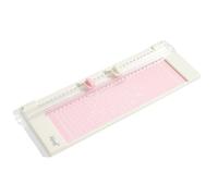 Tagliacarte Taglierina per carta artigianale 2 Teste di taglio diritte e cordonate Lunghezza di taglio di 12,2 pollici con misurazioni e blocco da taglio per tagliare (Rosa)