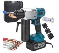 Tagliacavi a cricchetto elettrico 18V/6Ah Batteria al litio Pinze idrauliche ricaricabili Utensili di crimpatura idraulici Pinze a batteria 10-400mm2 120KN280x75x260mm