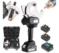 Tagliacavi elettrico a cricchetto, alimentato a batteria, idraulico per cavi in alluminio e rame, include 2 batterie ricaricabili, taglia fino a 65 mm