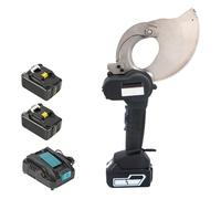 Tagliacavi elettrico a cricchetto, tagliacavi idraulico a batteria, per alluminio, include 2 batterie ricaricabili, ideale per rame e cavi blindati