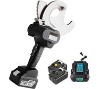 Tagliacavi idraulico a cricchetto, 18 V, 4,0 Ah, alimentato a batteria, per cavi Cu/Al e corazzati (taglia fino a 75 mm, 2 batterie ricaricabili) (EC75M)