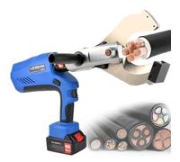 Tagliacavi idraulico senza fili, tagliacavi elettrico con display a LED/2 batterie, utensile per il taglio di cavi alimentato a batteria da 18 V per cavi in rame e alluminio(EZ105C)