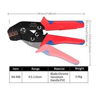 Tagliacavi metallici, SN-28B SN-48B SN-58B Set di pinze di crimpatura for JST ZH1.5 2.0PH 2.5XH EH SM Connettori Servo Kit attrezzi a crimper(SN-48B)