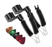 Tagliacorde per chitarra, con plettri antiscivolo, 2 pezzi, accordatore per ponte per chitarra, per musicisti, musicisti, uomini, donne, principianti, lezioni di musica, esibizioni, palcoscenico