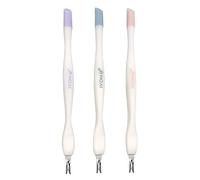Tagliacuticole con spingi cuticole, 3 pezzi, punta in gomma, strumento per nail art
