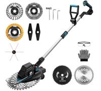 Tagliaerba a batteria 7 in 1, compatibile con batterie Makita da 18 V, 1200 W, senza spazzole con 7 lame e indicatore di stato della batteria, decespugliatore elettrico da 16800 giri/min, per giardino