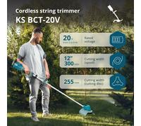 Tagliaerba a batteria e decespugliatore KS BCT-20V