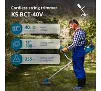 Tagliaerba a batteria e decespugliatore KS BCT-40V