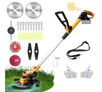 Tagliaerba a batteria per batterie Makita 18 V (MAX 21 V), tagliabordi 2 in 1 con spazzola per erbacce, motore brushless, 5 tipi di lame, testa girevole a 90°, cerchio di taglio da 23 cm (senza