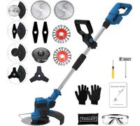 Tagliaerba a batteria per batterie Makita con 5 tipi di lame, tagliaerba senza spazzole con spazzola per erbacce, tagliaerba elettrico 5 in 1, testa girevole a 90° per prato, giardino