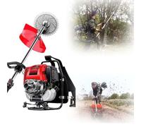 Tagliaerba A Zaino A Benzina 4 Tempi 1000W 1.4HP, Decespugliatore Multifunzione Per Taglio, Diserbo, Zappatura E Potatura Siepi, Attrezzo Professionale Giardino E Fattoria