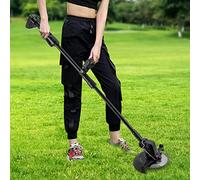 Tagliaerba con batteria, 300 W, decespugliatore 1500 mAh, 6000 rpm, angolo della lama regolabile, manico split, motore brushless, filo di acciaio anti-collisione, tagliabordi prato con erba baffle