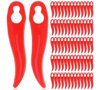 Tagliaerba di ricambio, 120 pezzi, tagliaerba in plastica, accessori per Einhell e Bosch trimmer adatto per tagliaerba a batteria, set di coltelli in plastica