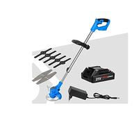 Tagliaerba elettrico 20V Tosaerba a batteria 12 pollici Taglierina for corde a rilascio automatico Attrezzi da giardino for potatura Batteria agli ioni di litio per giardino, prato(21V-Set1)