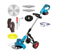 Tagliaerba Elettrico A Batteria Da 21 V, Tagliabordi Elettrico Senza Spazzole, Con Ruota, Lunghezza, Angolo, Strumento Di Potatura Telescopico Regolabile Potatura Efficiente(NO Battery Set)