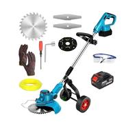 Tagliaerba Elettrico A Batteria Da 21 V, Tagliabordi Elettrico Senza Spazzole, Con Ruota, Lunghezza, Angolo, Strumento Di Potatura Telescopico Regolabile Potatura Efficiente(With 1 Battery Set)