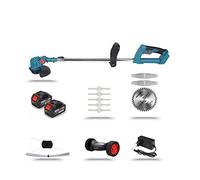 Tagliaerba elettrico da 1800 W Tosaerba a batteria Tagliasiepi Potatura elettrica da giardino portatile regolabile per giardino, prato(2 battery set)