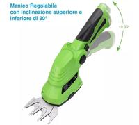 TAGLIAERBA ELETTRICO FORBICE A BATTERIA 2LAME TAGLIASIEPI CESOIE SFOLTIRAMI ERBA