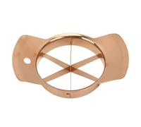 Tagliafrutta divisore in acciaio inossidabile 304, risparmio di tempo, sicuro, per tagliare mele, arance, pere, utensili da per uso domestico (Oro rosa)